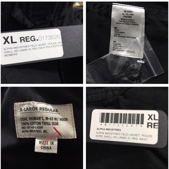 SOLD. HP! Alpha Industries Navy Defender Field Coat with Hood, XL, Brand-new! - Picture 11 of 16